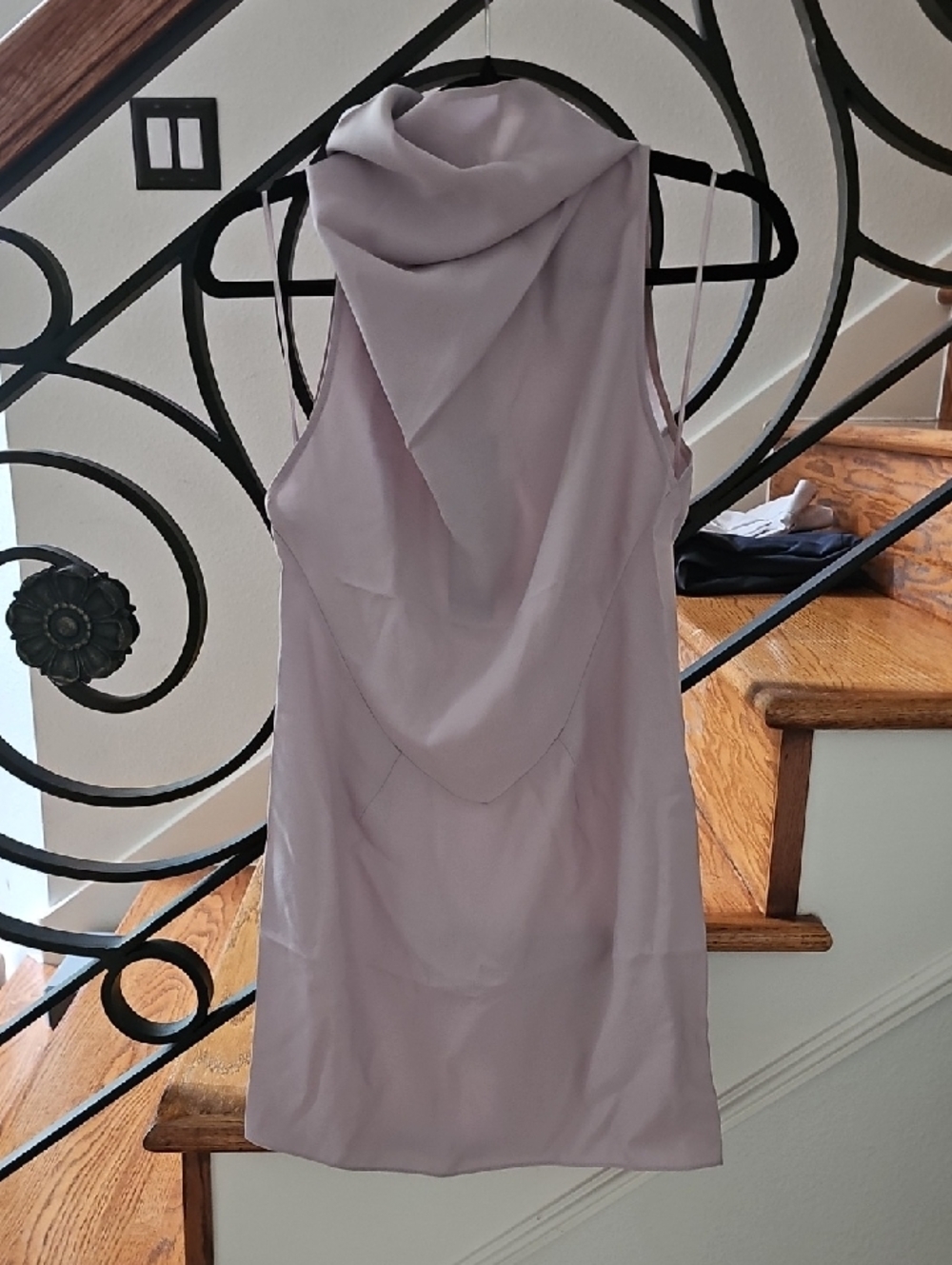 AQ/AQ Lavender Sleeveless Cowl Neck Mini Dress